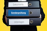 Ordner für Dokument, Sonderprüfung und Unterlagen